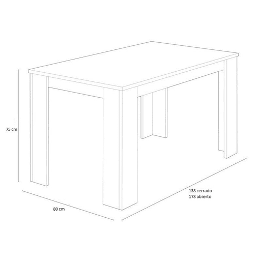 Pack Mesa de jantar ou cozinha extensível + 4 cadeiras nórdicas Pack Mesa de jantar ou cozinha extensível + 4 cadeiras nórdicas