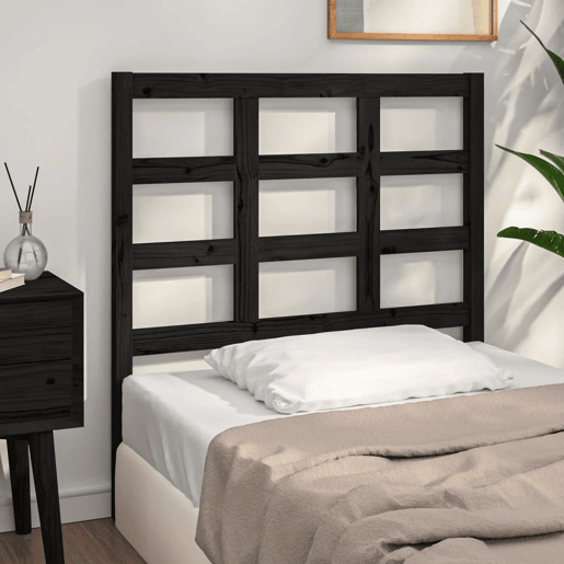 vidaXL Cabeceira de cama 95,5x4x100 cm pinho maciço preto vidaXL Cabeceira de cama 95,5x4x100 cm pinho maciço preto