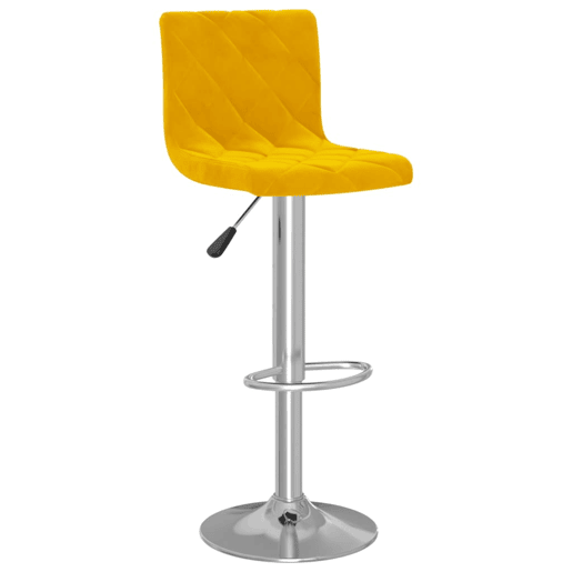 vidaXL Bancos de bar 2 pcs veludo amarelo mostarda