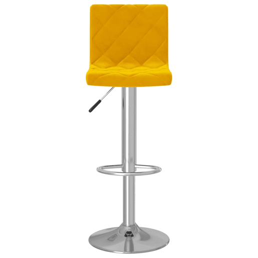 vidaXL Bancos de bar 2 pcs veludo amarelo mostarda