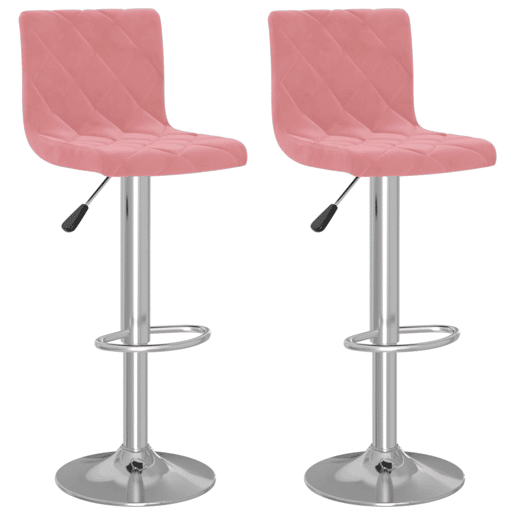 vidaXL Bancos de bar 2 pcs veludo rosa vidaXL Bancos de bar 2 pcs veludo rosa