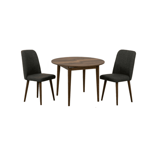 Conjunto de mesa e cadeiras com efeito madeira Conjunto de mesa e cadeiras com efeito madeira