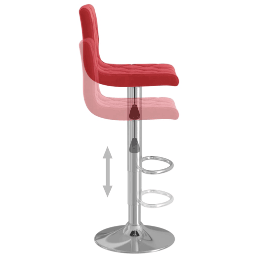 vidaXL Bancos de bar 2 pcs veludo vermelho tinto vidaXL Bancos de bar 2 pcs veludo vermelho tinto