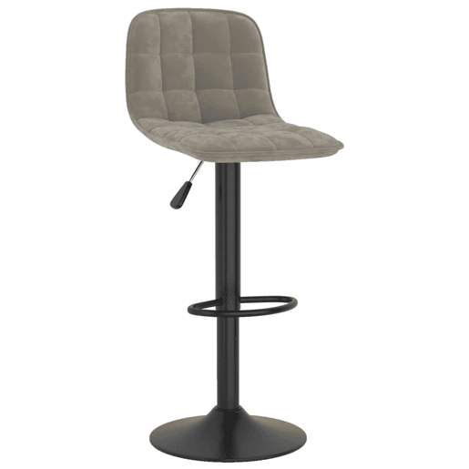 vidaXL Bancos de bar 2 pcs veludo cinzento-claro