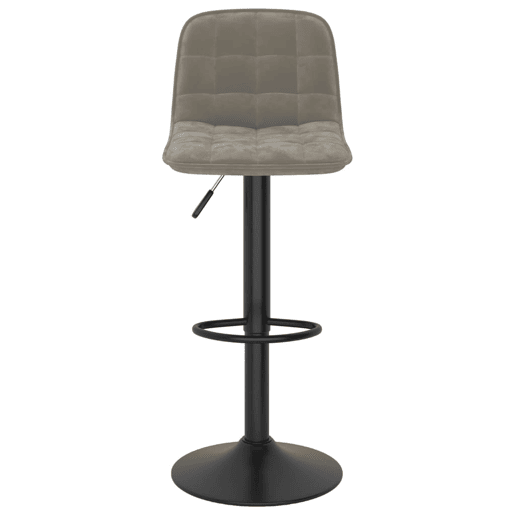 vidaXL Bancos de bar 2 pcs veludo cinzento-claro