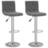 vidaXL Bancos de bar 2 pcs veludo cinzento-escuro