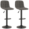 vidaXL Bancos de bar 2 pcs veludo cinzento-escuro