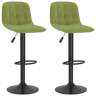 vidaXL Bancos de bar 2 pcs veludo verde-claro
