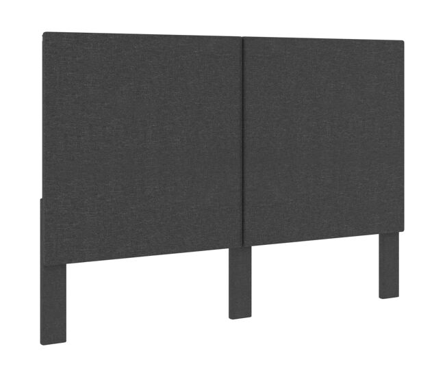 Cabecero de tela gris oscuro 180x200 cm diseño plano