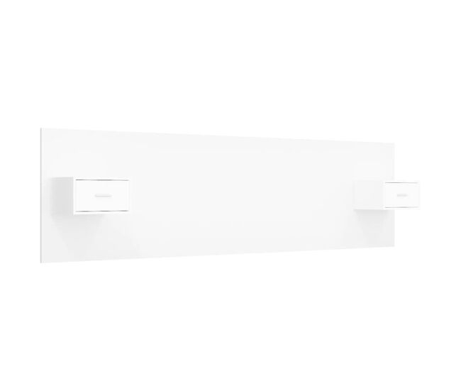Cabecero de cama con mesitas madera contrachapada blanco un cajon