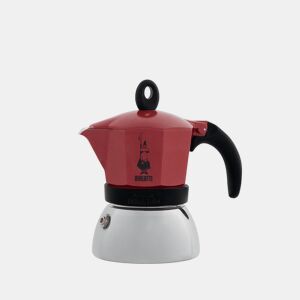 Cafeteira Italiana Bialetti Moka Induction Preto Vermelho Metal Aço inoxidável Alumínio 150 ml 200 ml 4 Kopjes (1 Peça)