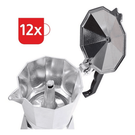 Cafeteira Italiana Haeger Moka Alumínio - 9 Chávenas