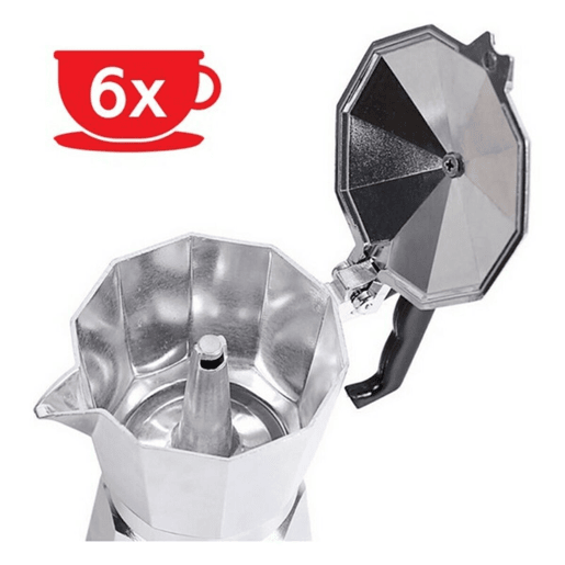 Cafeteira Italiana Haeger Moka Alumínio - 9 Chávenas