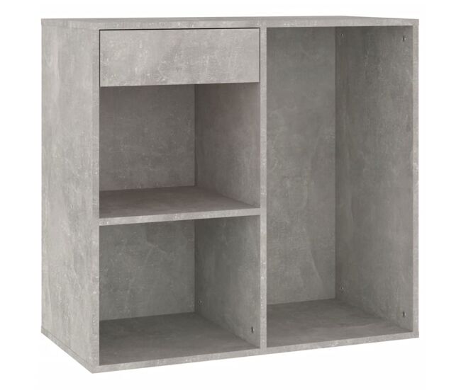 Vidaxl armario de maquillaje madera gris hormigón 80x40x75cm