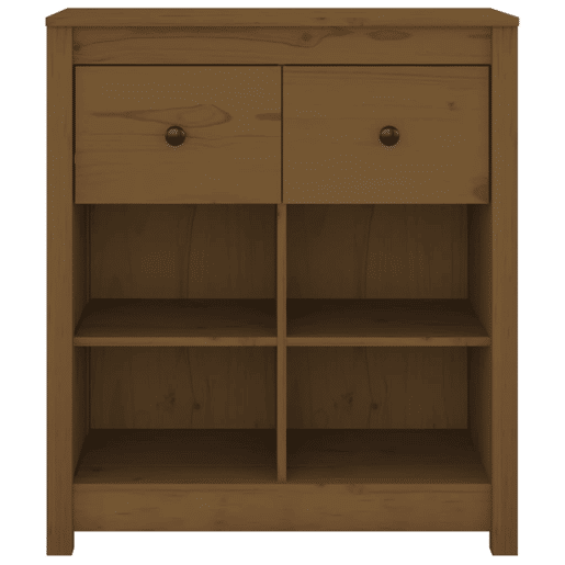 vidaXL Aparador 70x35x80 cm madeira de pinho maciça castanho mel vidaXL Aparador 70x35x80 cm madeira de pinho maciça castanho mel