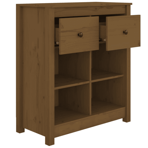 vidaXL Aparador 70x35x80 cm madeira de pinho maciça castanho mel vidaXL Aparador 70x35x80 cm madeira de pinho maciça castanho mel
