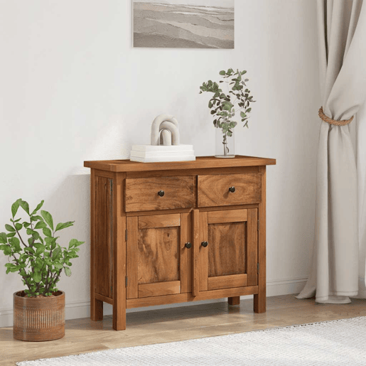vidaXL Aparador em madeira de mogno maciça 75x30x65 cm
