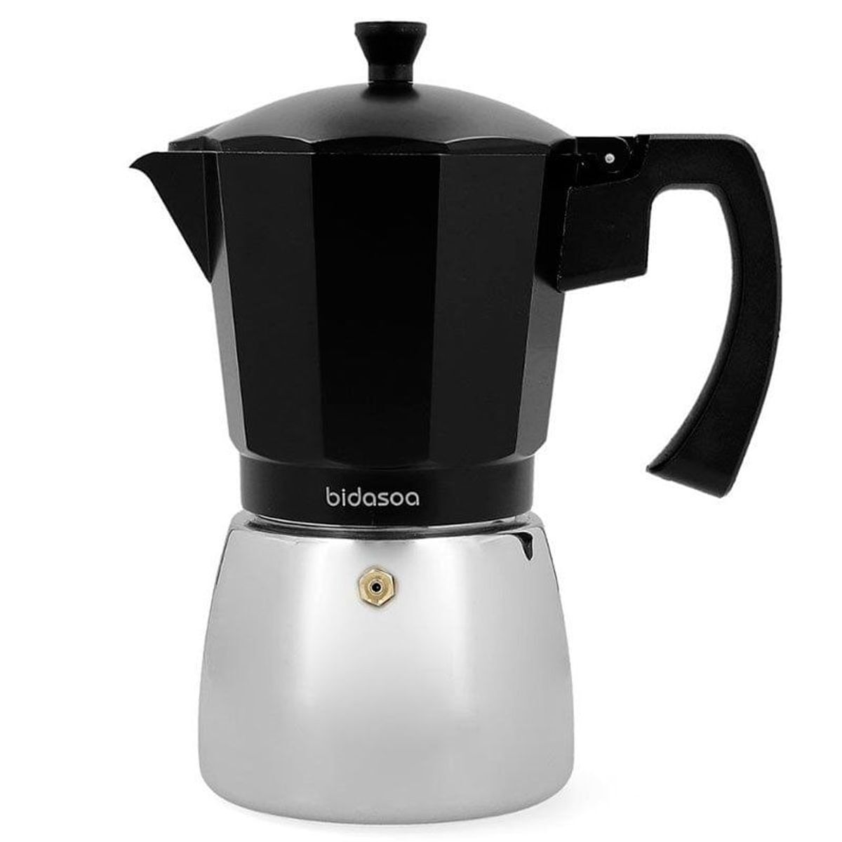 Cafetera Tribeca Bidasoa 9 tazas aluminio fundido negro/plata