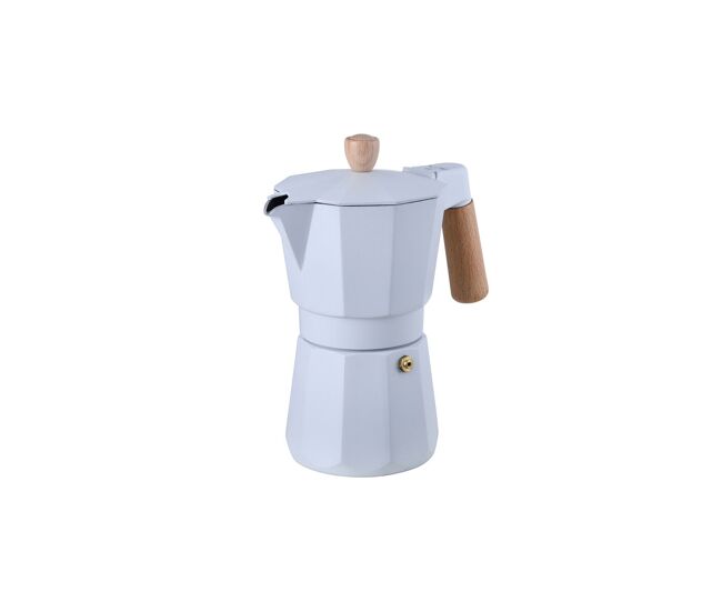 Cafetera italiana bergner naturally bg madera aluminio