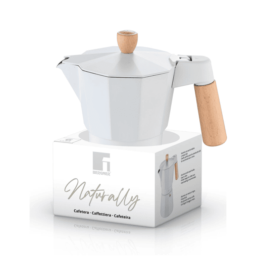 Cafeteira Italiana Bergner NATURALLY BG Madeira Alumínio