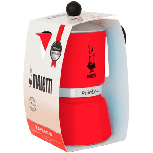 Cafeteira Italiana Bialetti Rainbow Vermelho Metal Alumínio 60 ml