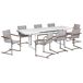 Beliani Conjunto de comedor VALCANETTO/COSOLETO Beliani Conjunto de comedor VALCANETTO/COSOLETO Blanco/ Beige
