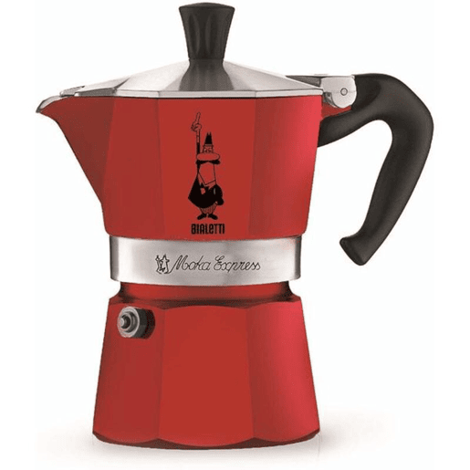 Cafeteira Italiana Bialetti Moka Vermelho 3 Kopjes Metal Alumínio (3 Unidades)