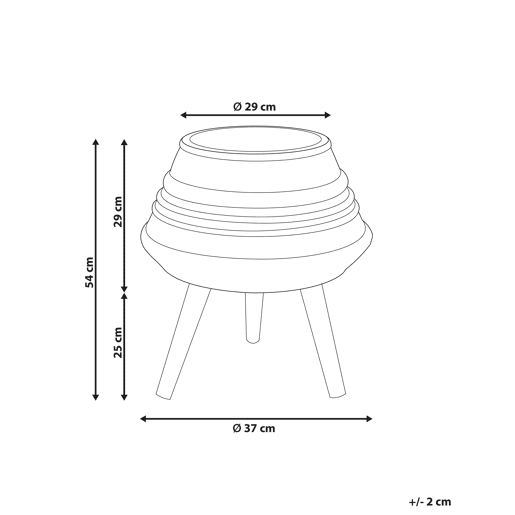 Vaso alto para plantas ATHAEA 37 cm Creme