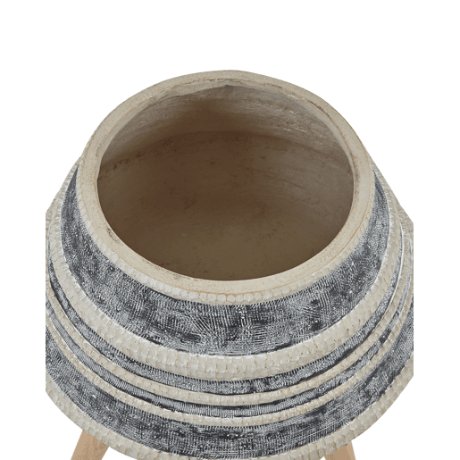 Vaso alto para plantas ATHAEA 37 cm Creme