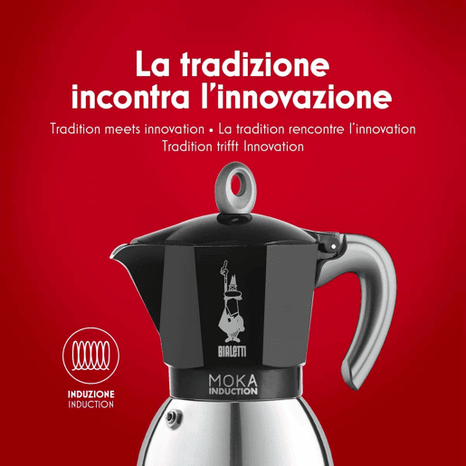 Cafeteira Italiana Bialetti Moka Aço inoxidável Alumínio 200 ml 4 Kopjes