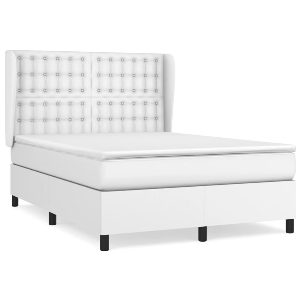Cama box spring 140x190 Blanco