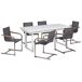 Beliani Conjunto de comedor VALCANETTO/COSOLETO Beliani Conjunto de comedor VALCANETTO/COSOLETO Blanco/ Gris