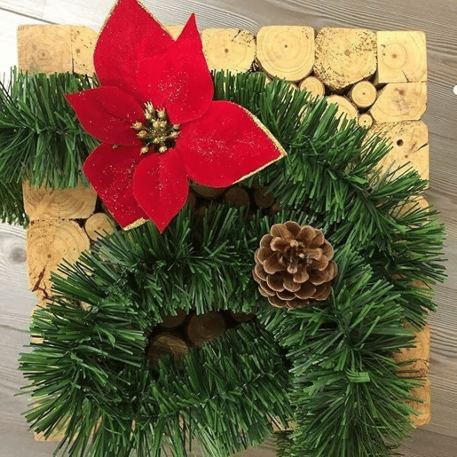 Ornamento de Natal, Ornamento de Natal 800x8x8 cm, Verde e Vermelho