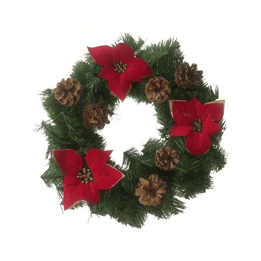 Ornamento de Natal, Ornamento de Natal 35x35x3 cm, Verde e Vermelho