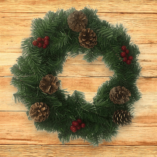 Ornamento de Natal, Ornamento de Natal 35x35x3 cm, Verde e Vermelho