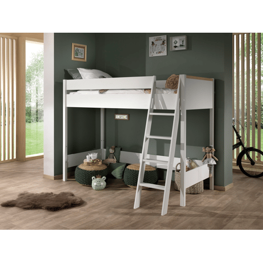 Cama loft LONDON LB005 90x200 cm Branco