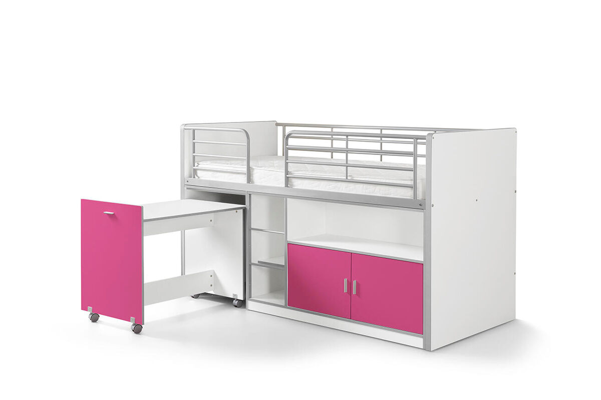 Cama infantil bonny ksb005 96x207x121 rosa