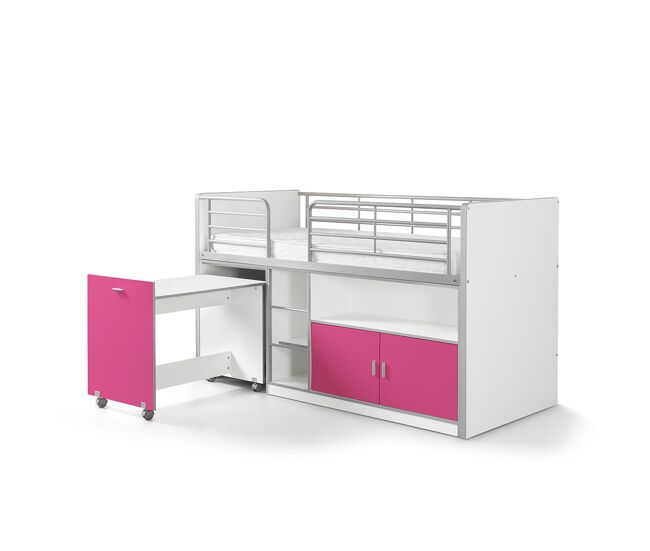 Cama infantil bonny ksb005 96x207x121 rosa