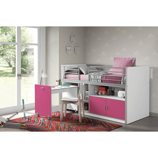 Cama de solteiro infantil BONNY KSB005 90x200 cm Rosa