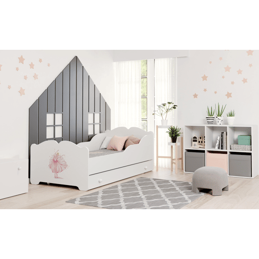 Cama de solteiro infantil ANNA KSB001 80x160 cm Branco