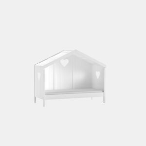 Cama de solteiro infantil AMORI KSB005 90x200 cm Branco