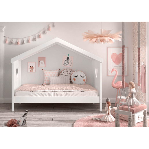 Cama de solteiro infantil AMORI KSB005 90x200 cm Branco