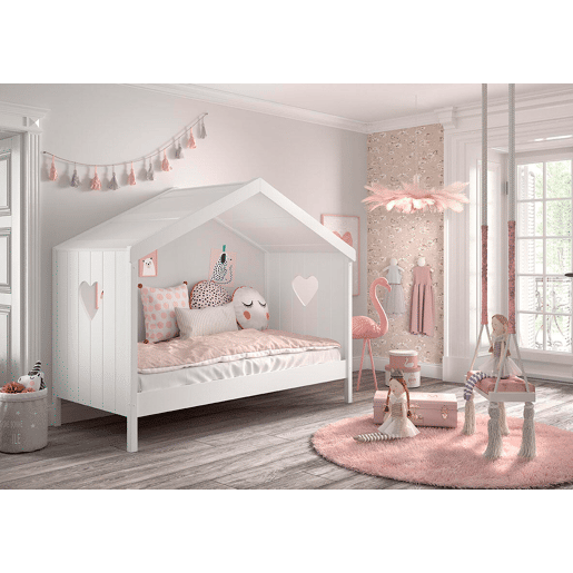 Cama de solteiro infantil AMORI KSB005 90x200 cm Branco