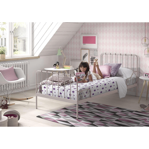 Cama de solteiro infantil ALICE KSB005 90x200 cm Rosa