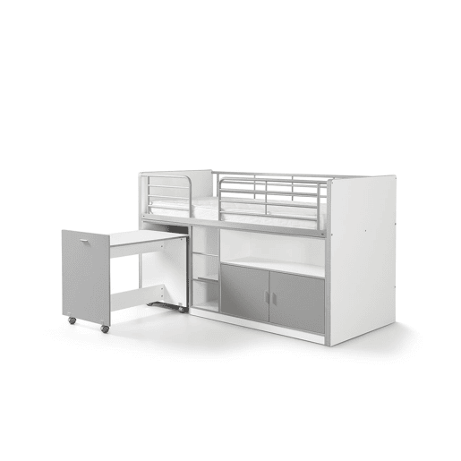 Cama de solteiro infantil BONNY KSB005 90x200 cm Cinzento