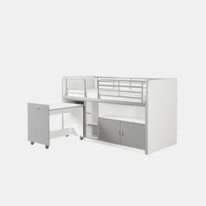 Cama de solteiro infantil BONNY KSB005 90x200 cm Cinzento