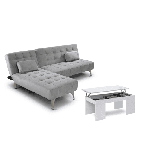 Oferta: Sofá-cama XS Chaise Longue + Mesa de Centro Elevatória