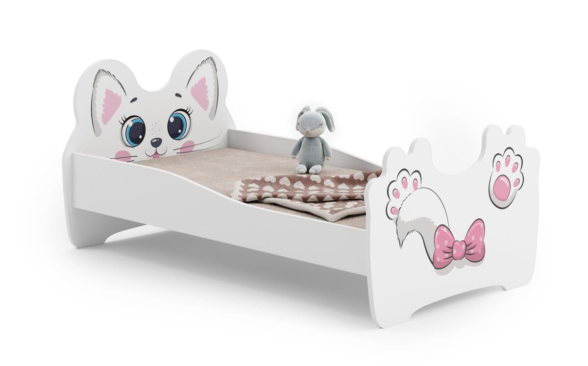 Cama infantil animals ksb015 80x144x70 blanco