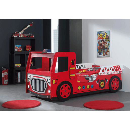 Cama de solteiro infantil AUTO KSB005 90x200 cm Vermelho
