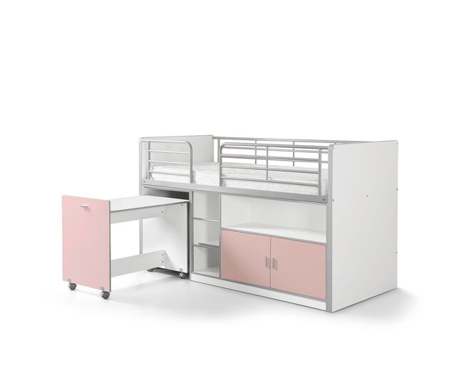 Cama infantil bonny ksb005 96x207x121 rosa